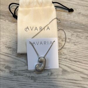 Avaria Silver Necklace letter J